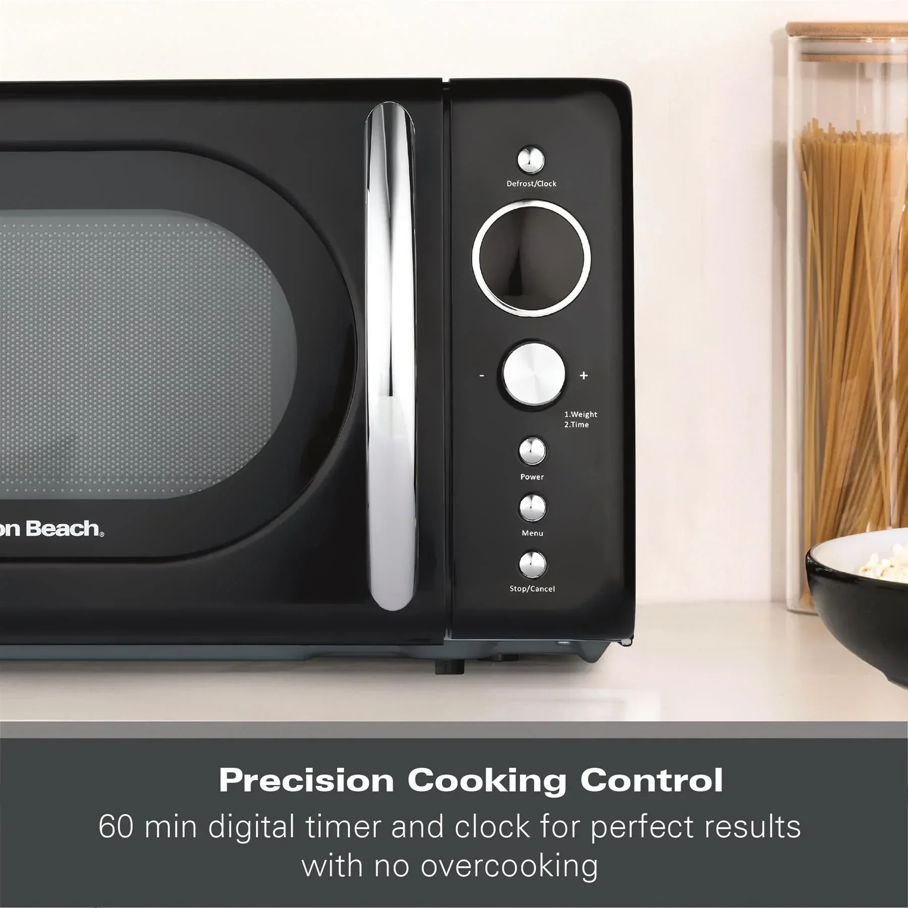 Hamilton Beach 20L Retro Black Microwave - Image 8