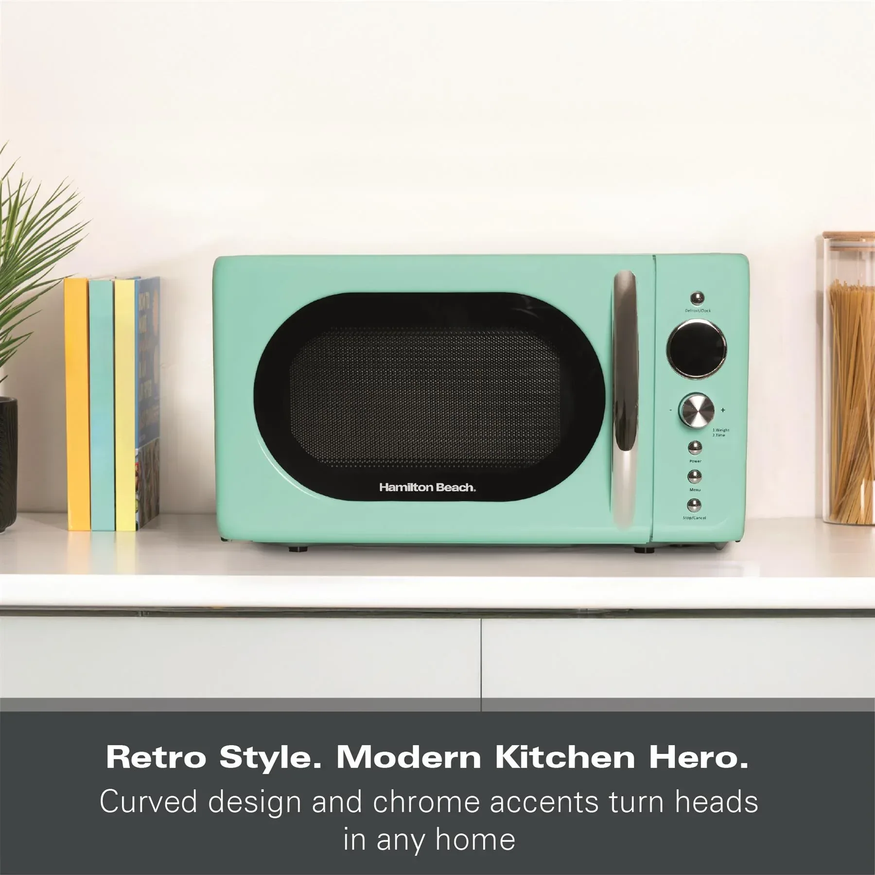 Hamilton Beach 20L Retro Mint Microwave - Image 3