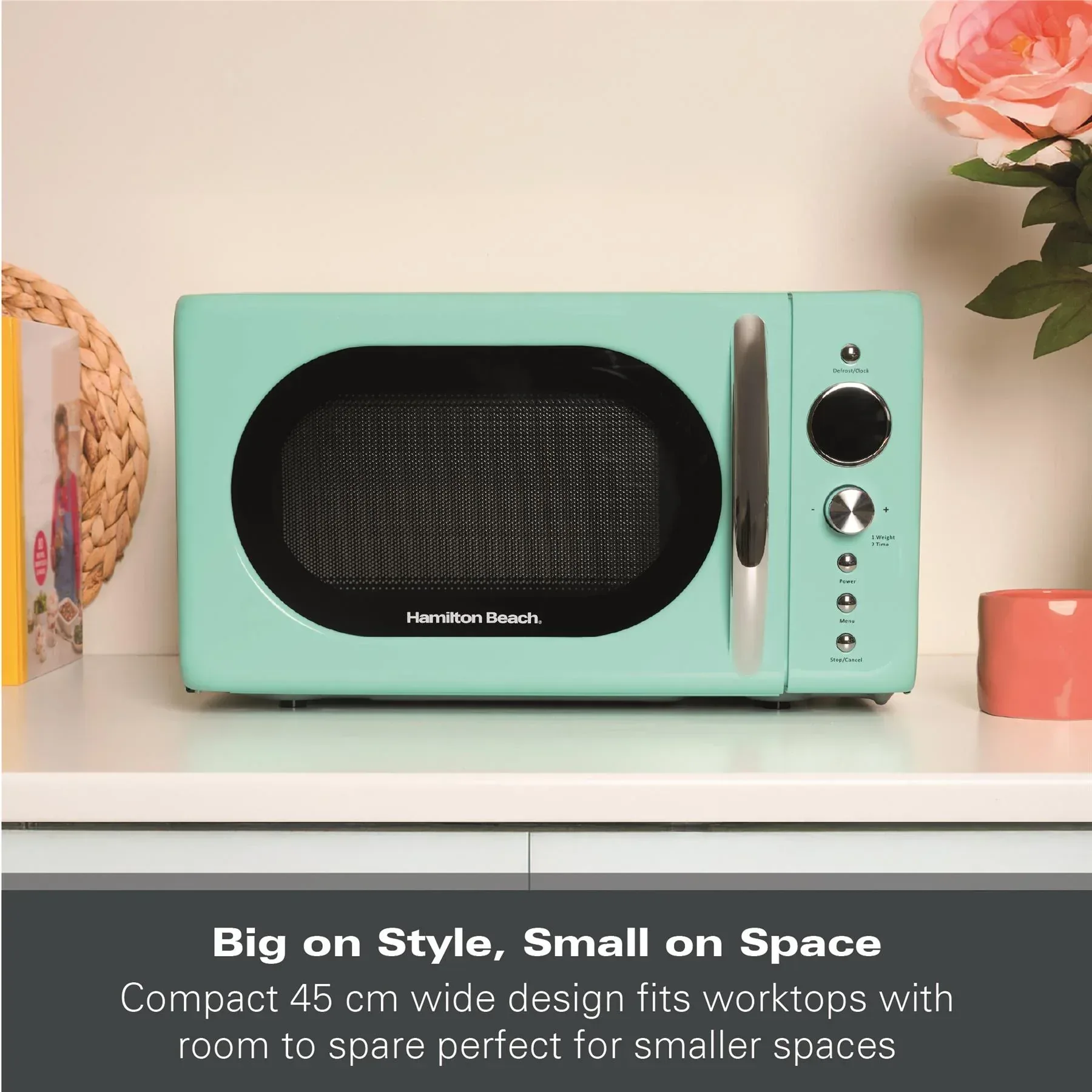 Hamilton Beach 20L Retro Mint Microwave - Image 6