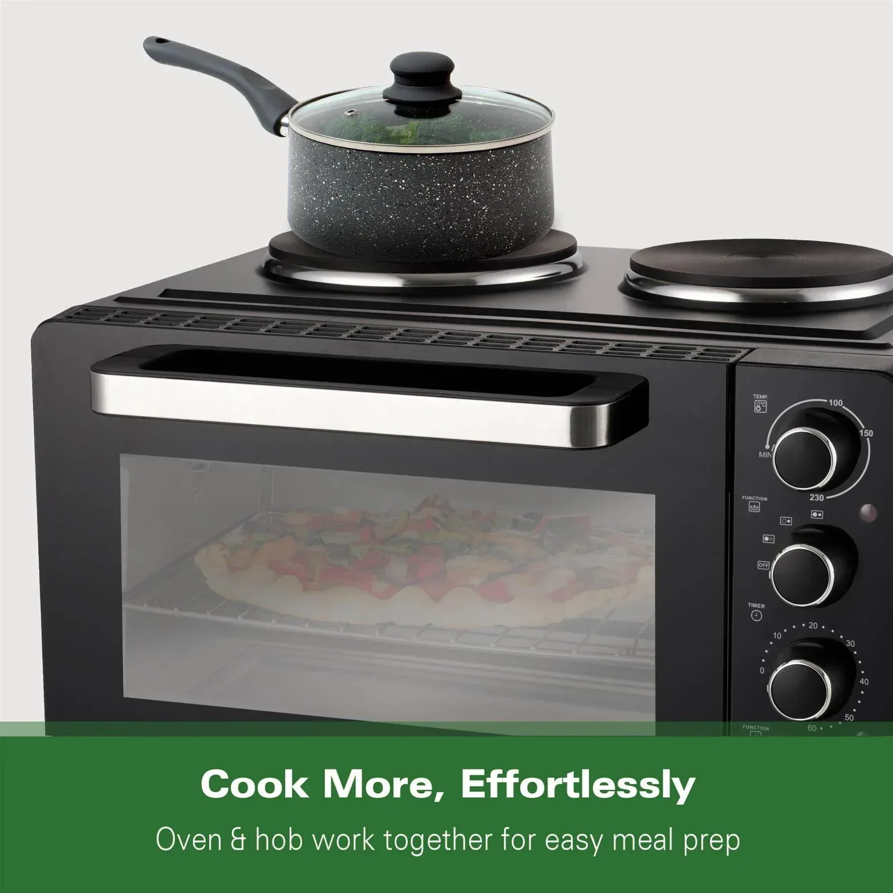 Hamilton Beach 28L Mini Oven with Double Hotplate - Image 4