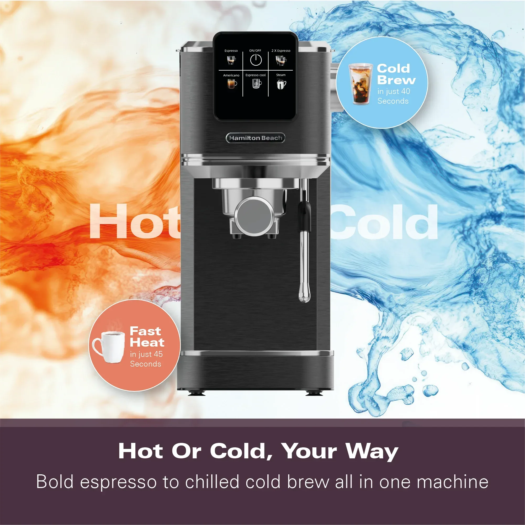 Hamilton Beach BaristaPro Touch 5-in-1  Espresso Machine Black - Image 11