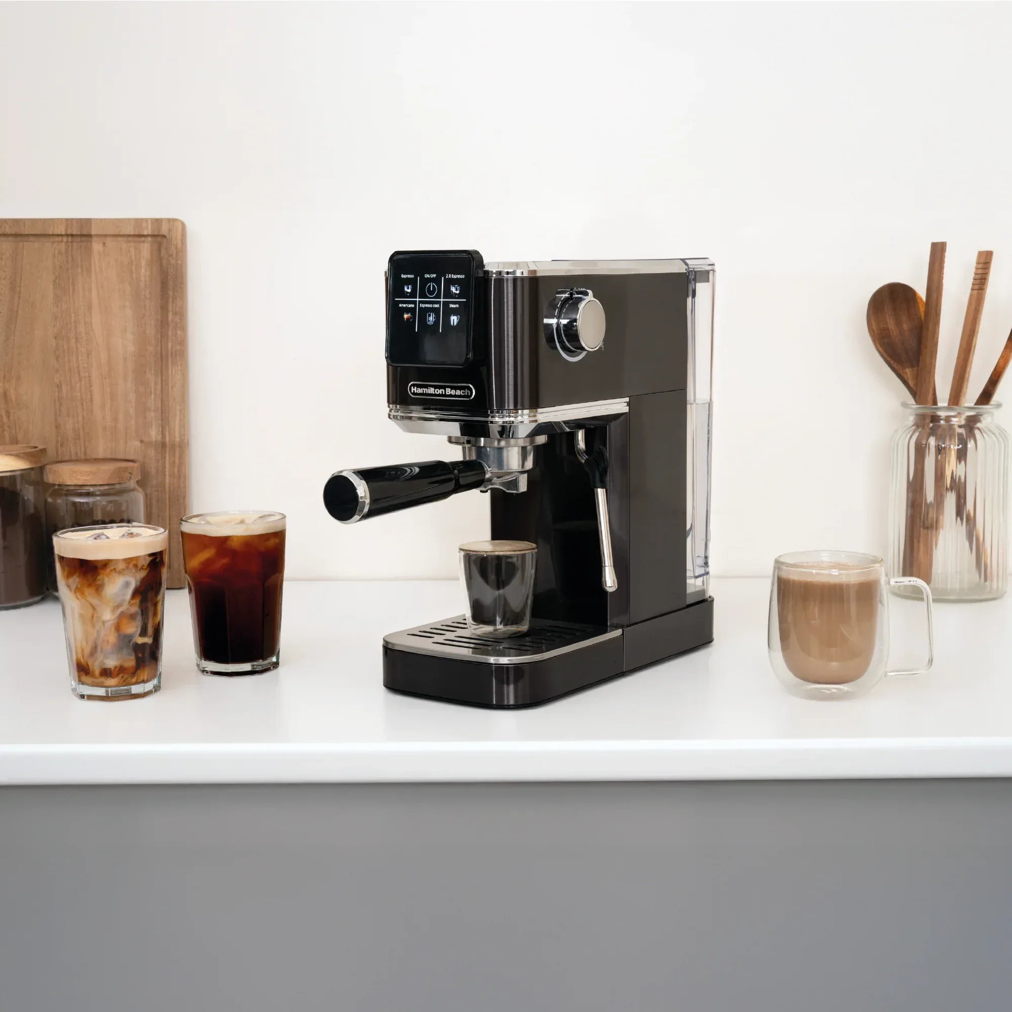 Hamilton Beach BaristaPro Touch 5-in-1  Espresso Machine Black - Image 6