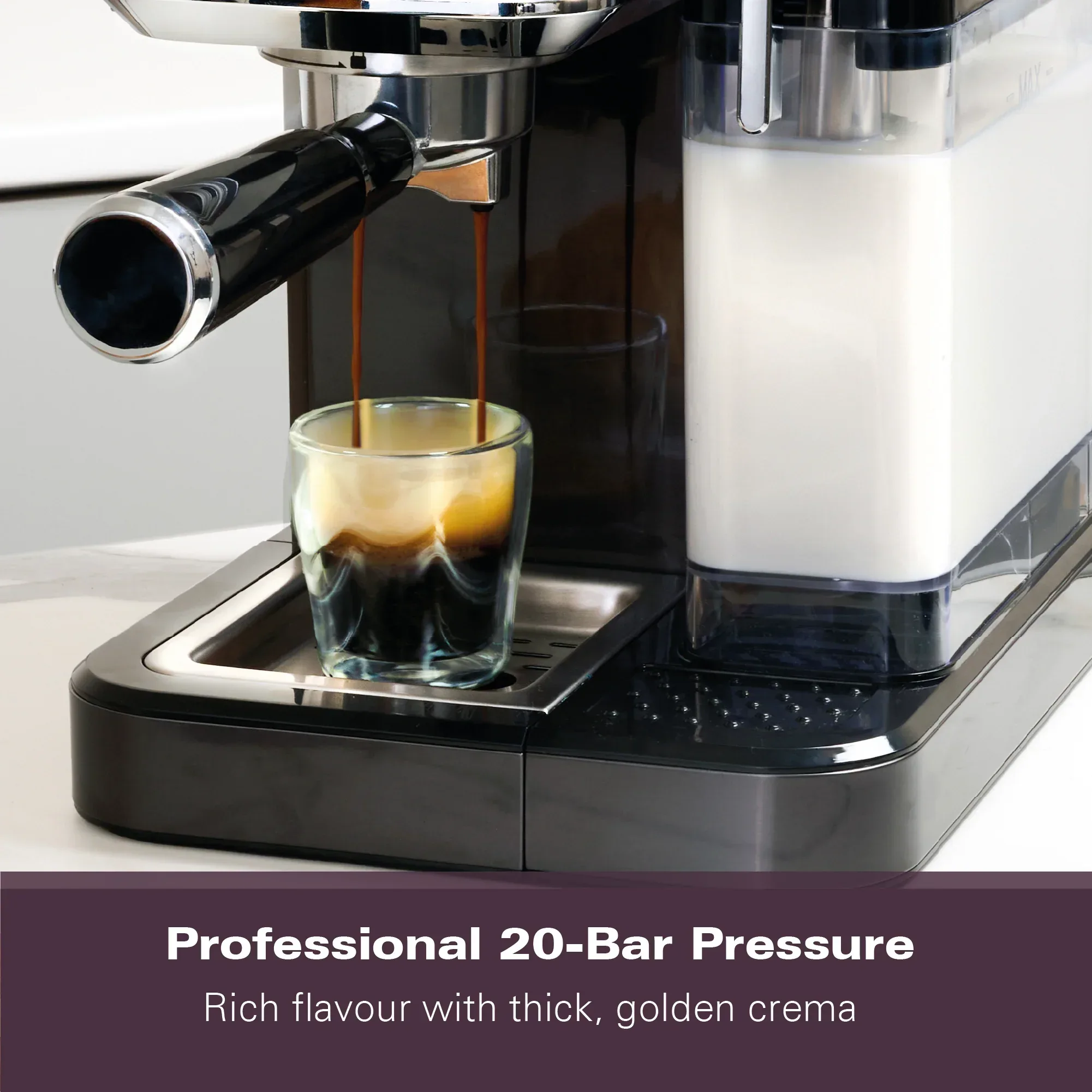 Hamilton Beach BaristaPro+ Touch 8-in-1 Espresso Machine Black - Image 16