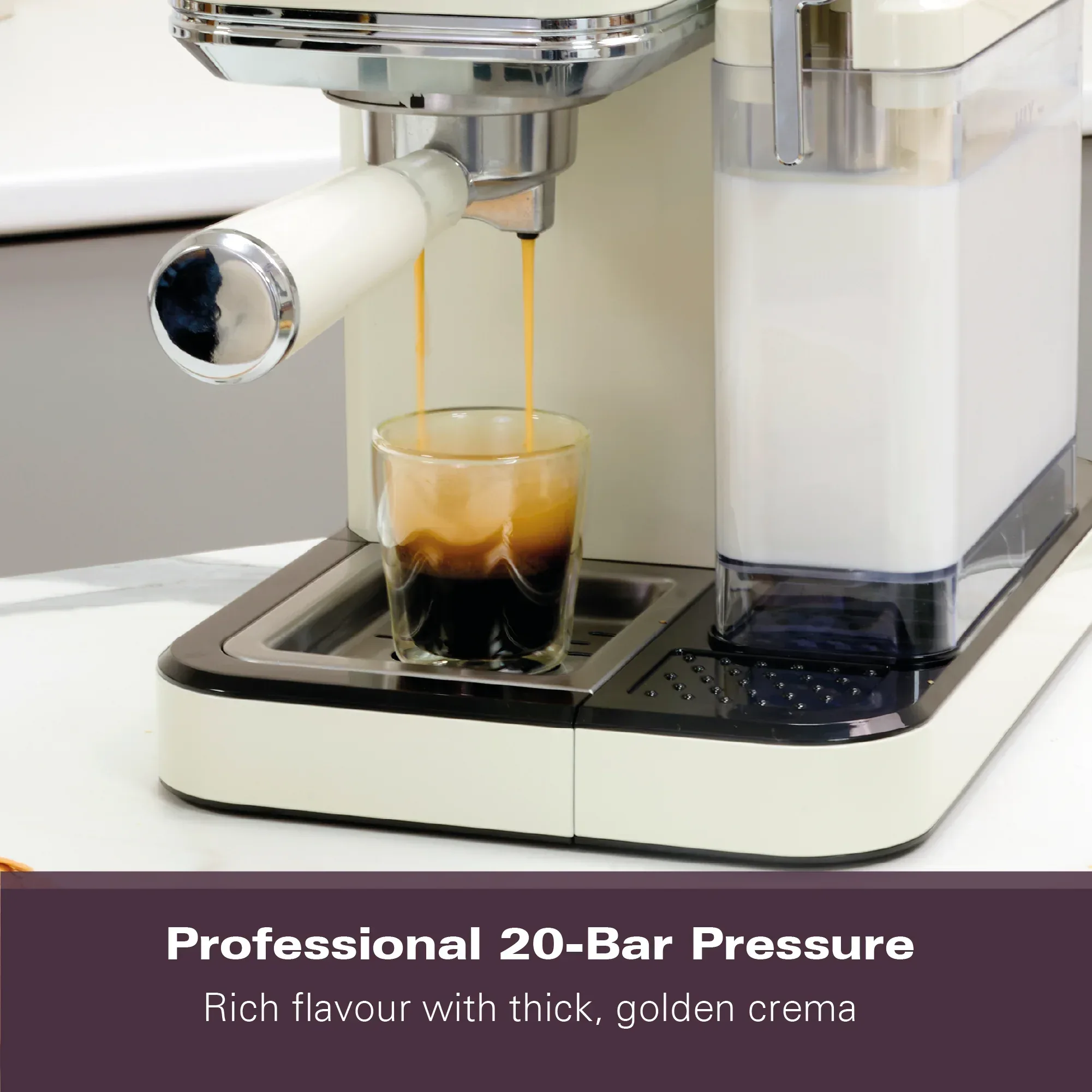 Hamilton Beach BaristaPro+ Touch 8-in-1 Espresso Machine Cream - Image 10