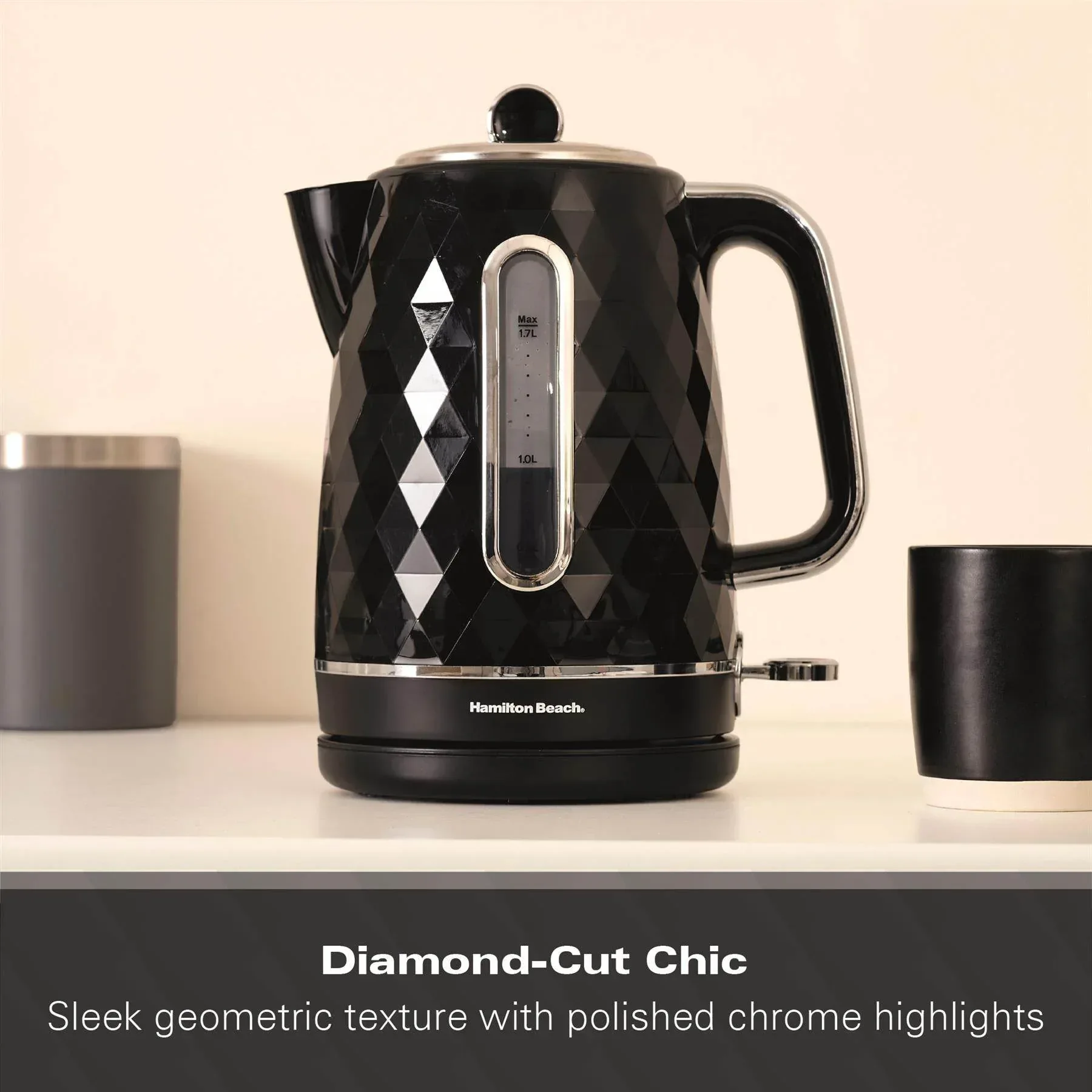 Hamilton Beach Diamond 1.7L Kettle - Black - Image 4