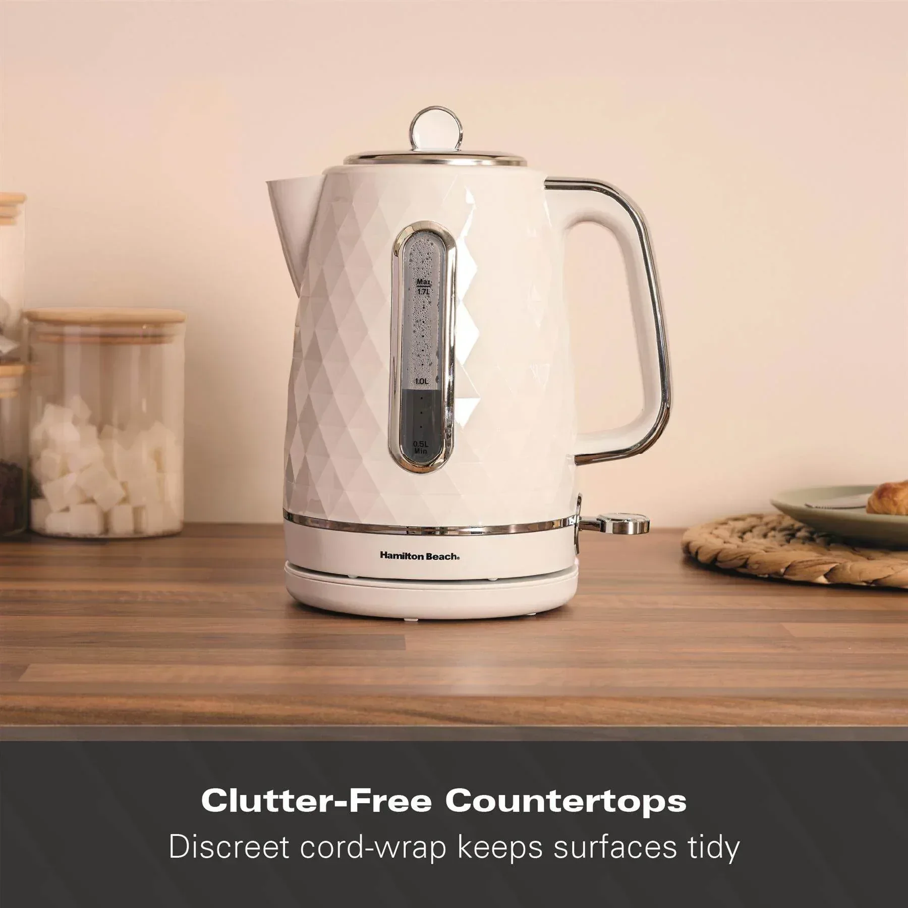 Hamilton Beach Diamond 1.7L Kettle - White - Image 8