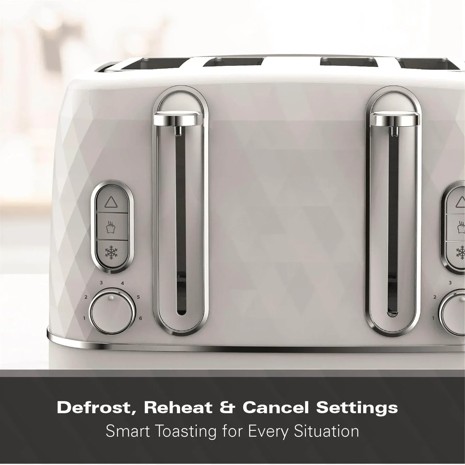 Hamilton Beach Diamond 4 Slice Toaster - White - Image 8