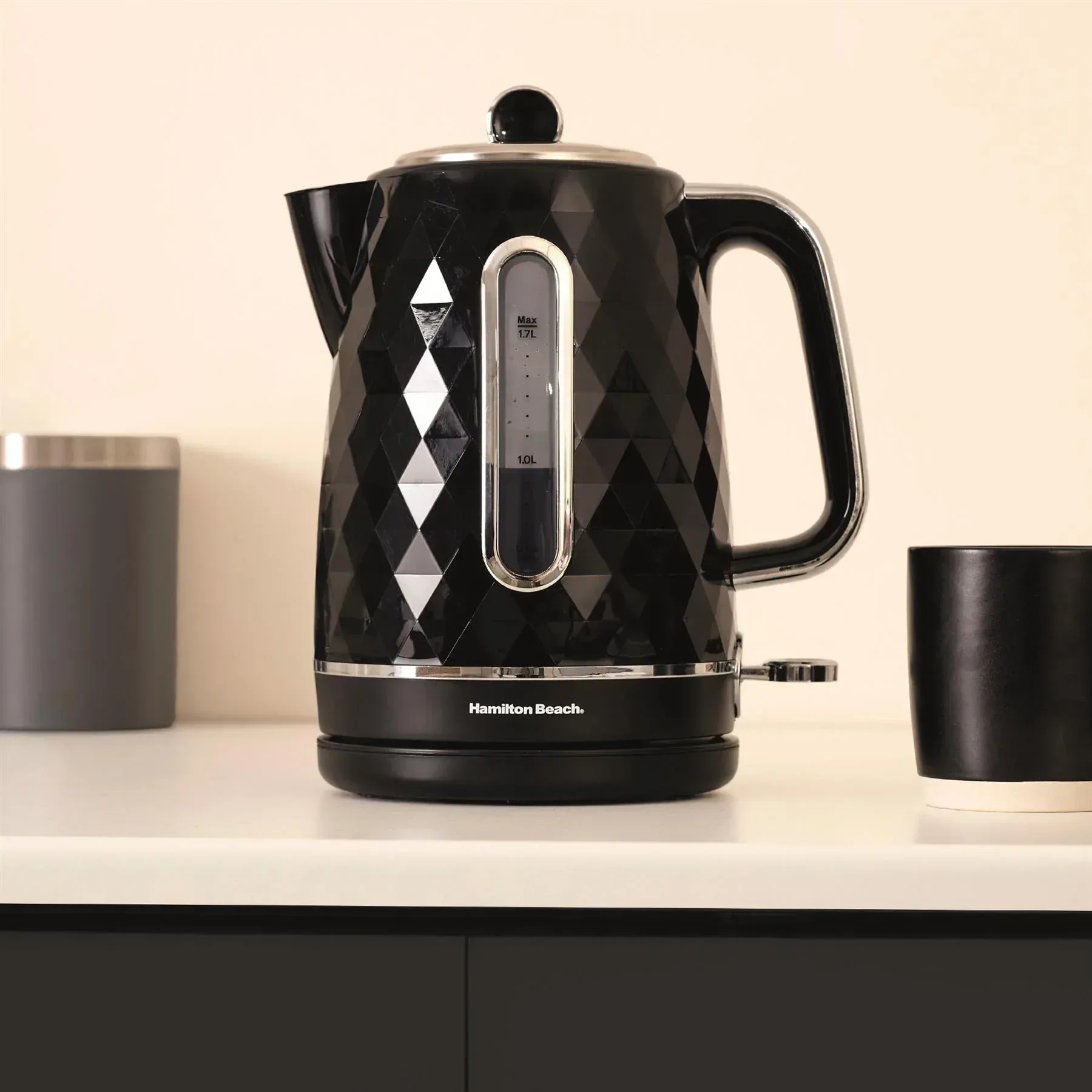 Hamilton Beach Diamond Kettle, Toaster & 20L Stainless Steel Cavity Microwave Set - Black - Image 5
