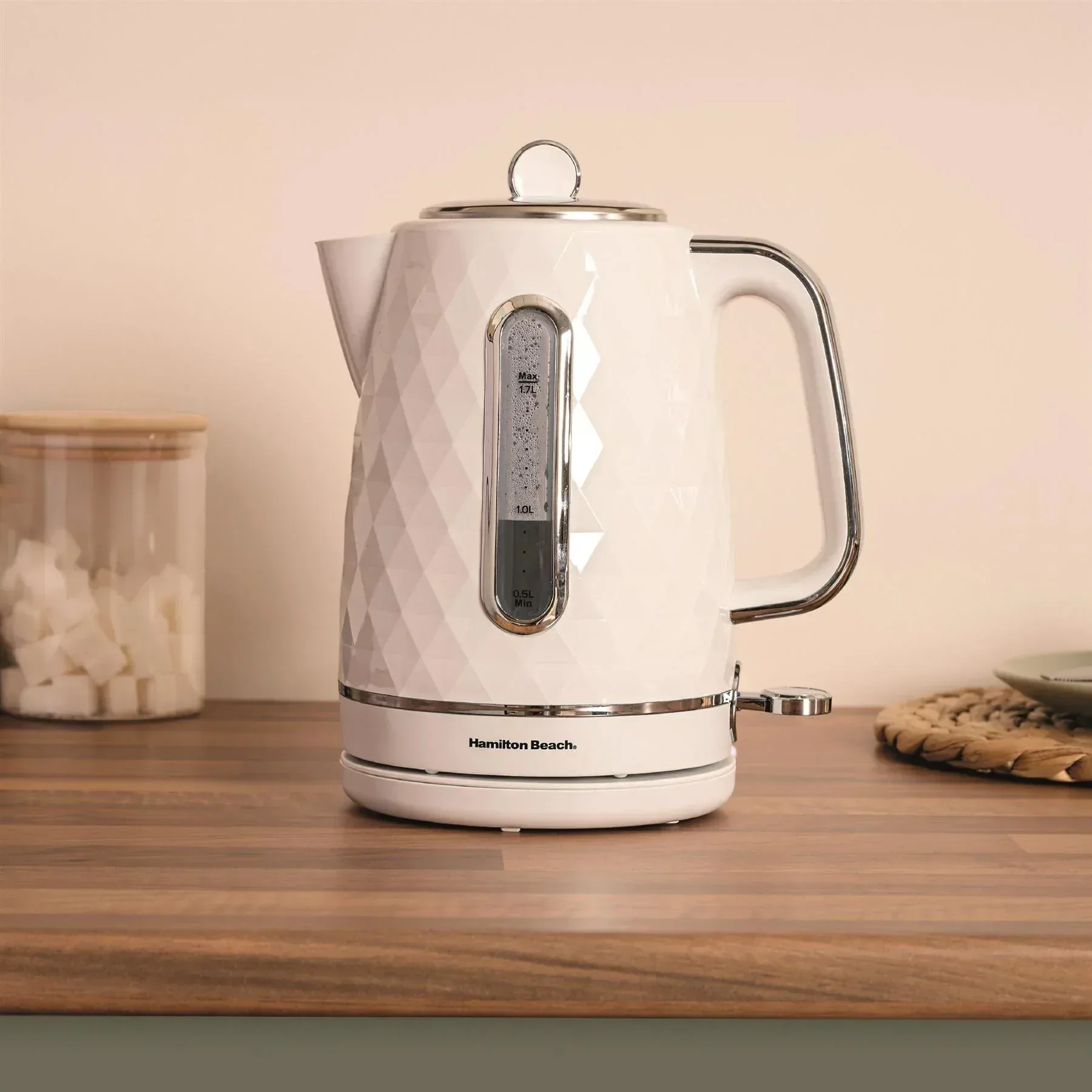 Hamilton Beach Diamond Kettle, Toaster & 20L Standard Microwave Set - White - Image 2