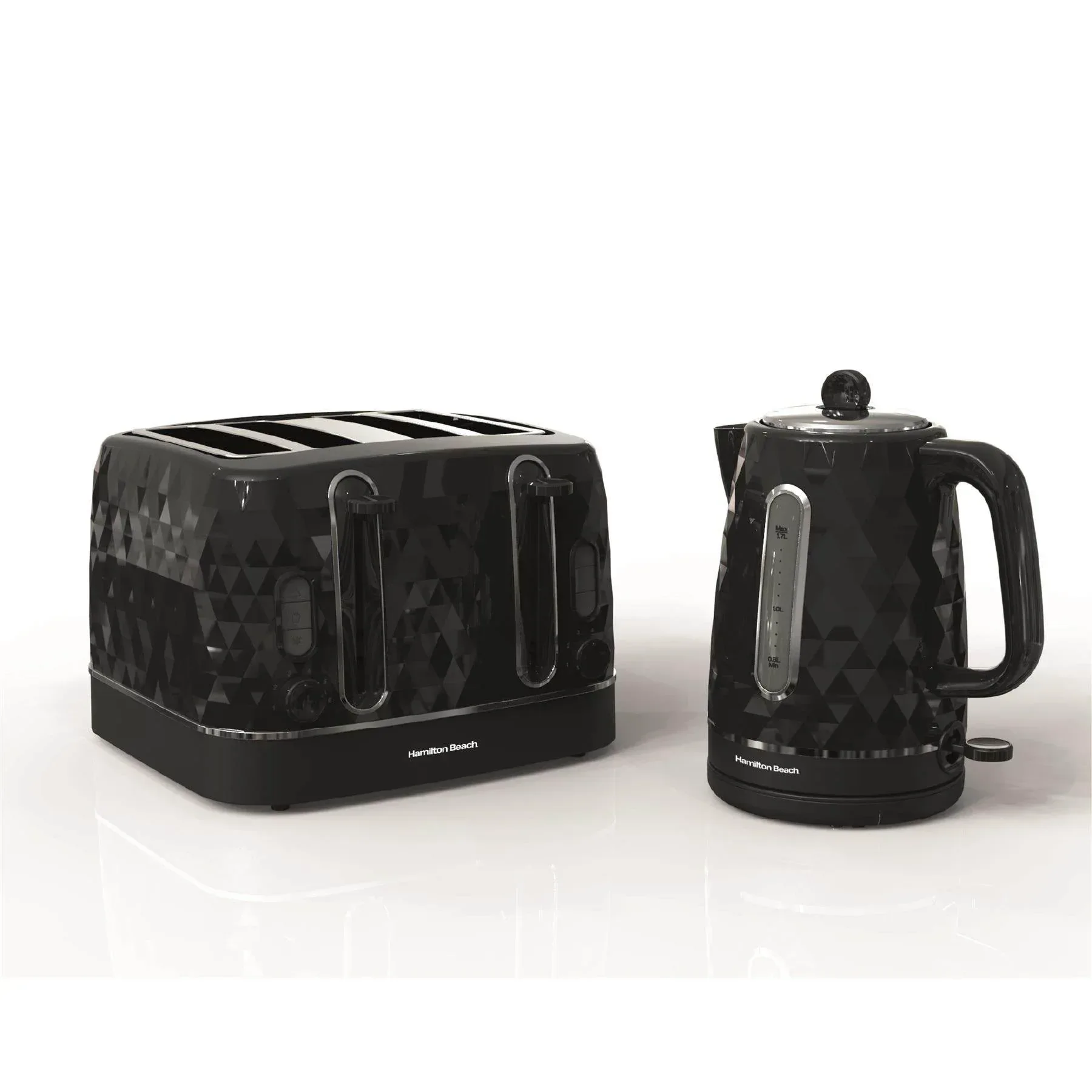Hamilton Beach Diamond Kettle & Toaster Set Black - Image 7