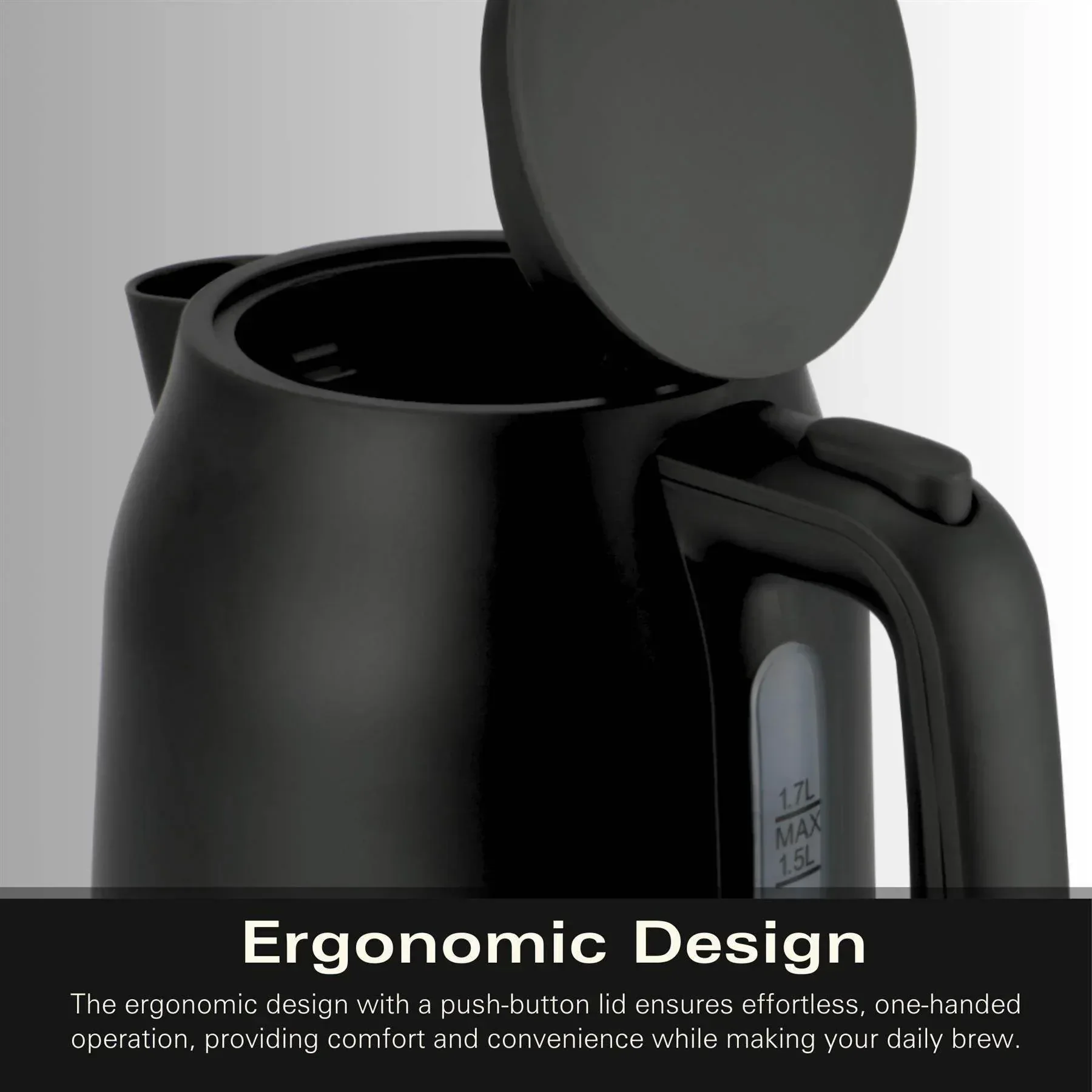 Hamilton Beach Ella 1.7L Kettle - Matte Black - Image 7