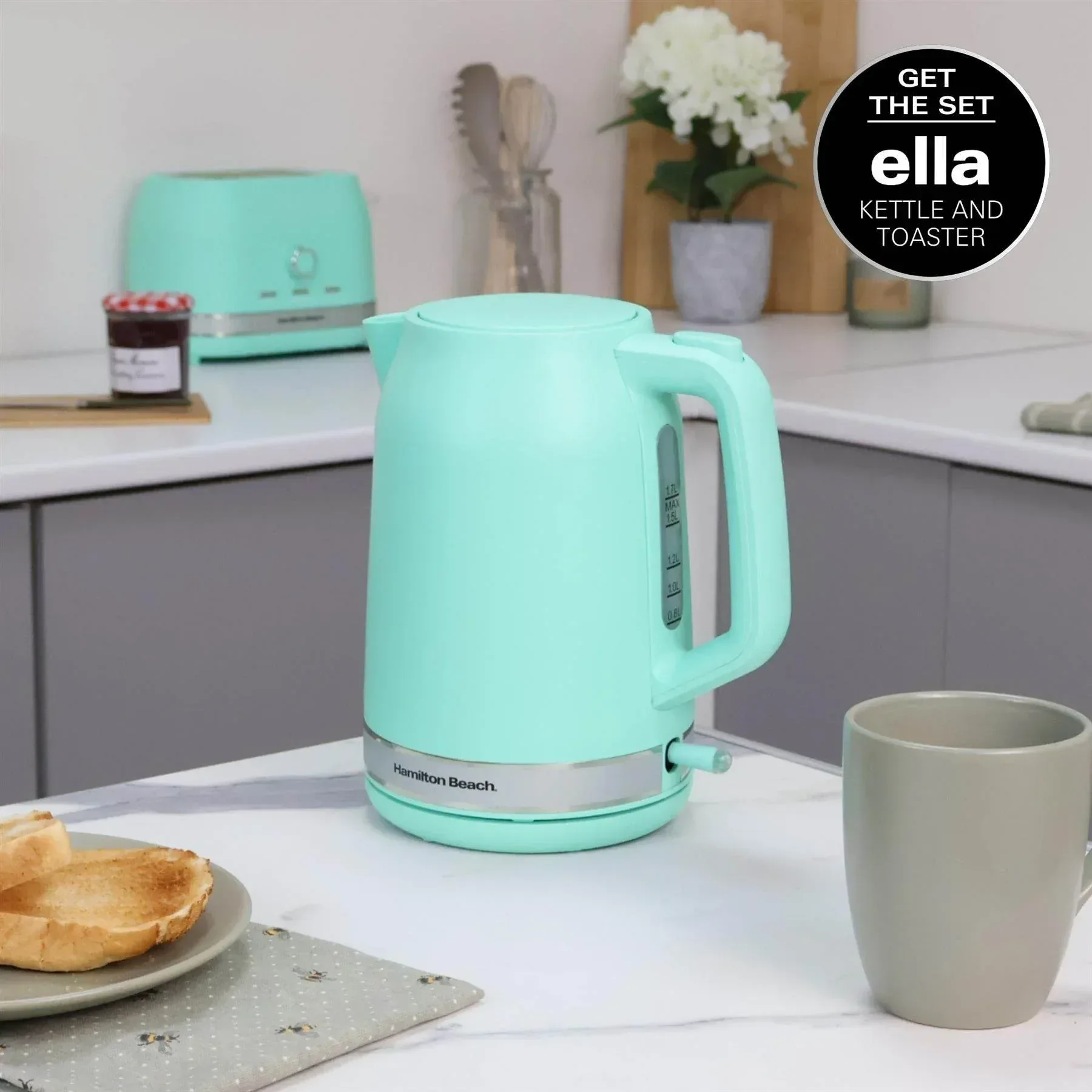 Hamilton Beach Ella 1.7L Kettle - Matte Mint - Image 7