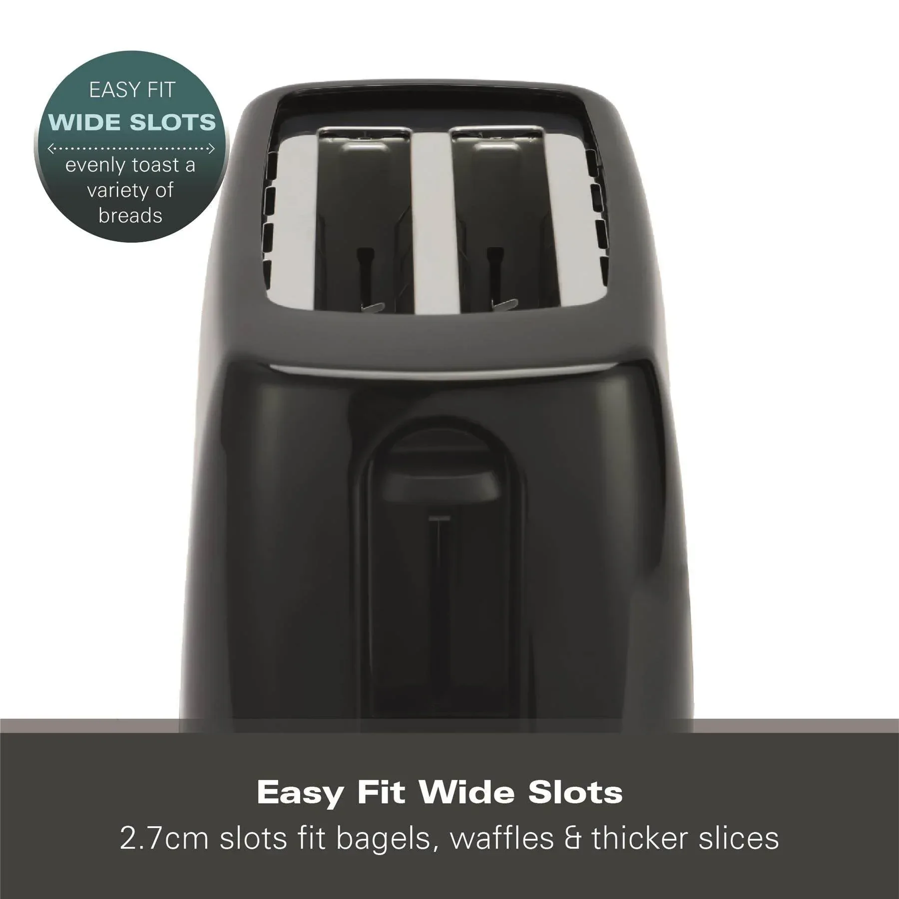 Hamilton Beach Essential 2 Slice Plastic Toaster - Black - Image 11