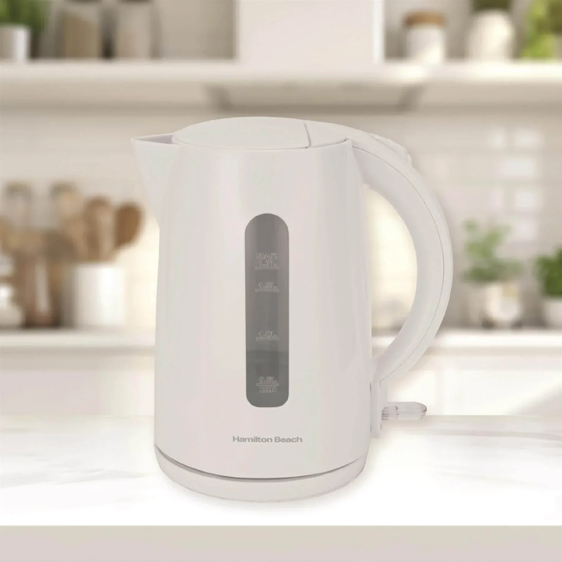 Hamilton Beach Essentials Rapid Boil Kettle & 4 Slice Toaster Set - White - Image 3