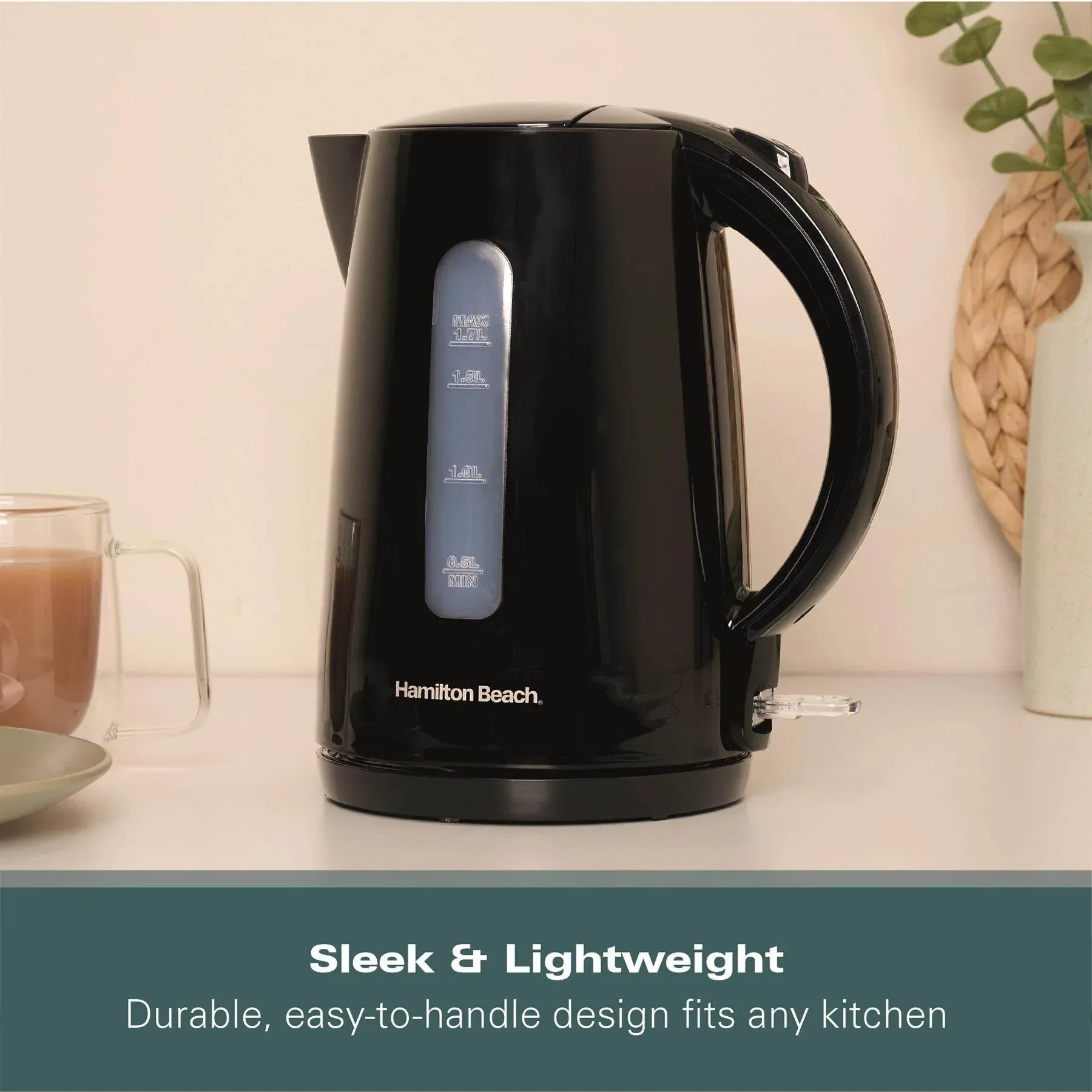Hamilton Beach Essentials 1.7L Rapid Boil Kettle - Black - Image 9