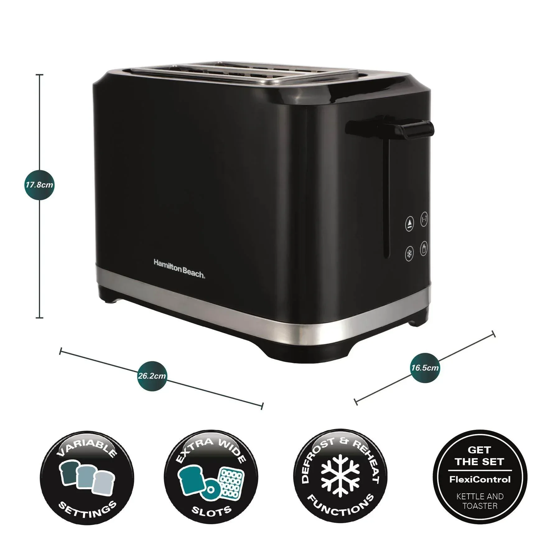Hamilton Beach FlexiControl 2 Slice Digital Control Toaster - Image 10