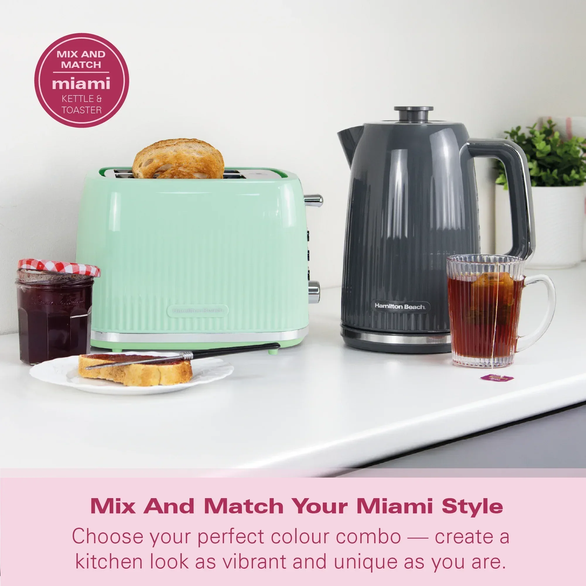 Hamilton Beach Miami 1.7L Kettle Charcoal Grey - Image 11