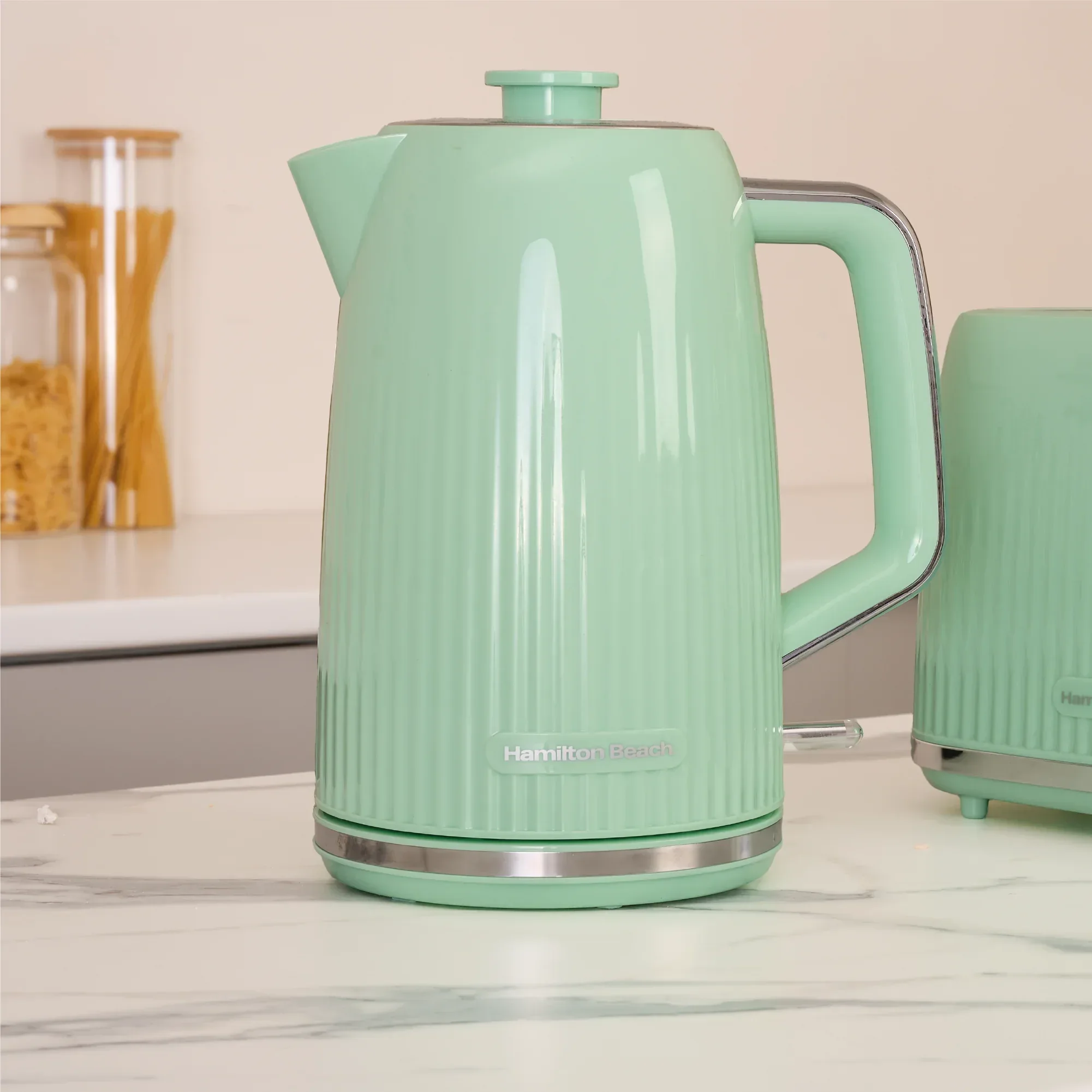 Hamilton Beach Miami Kettle, Toaster & Microwave Set - Mojito Mint - Image 4