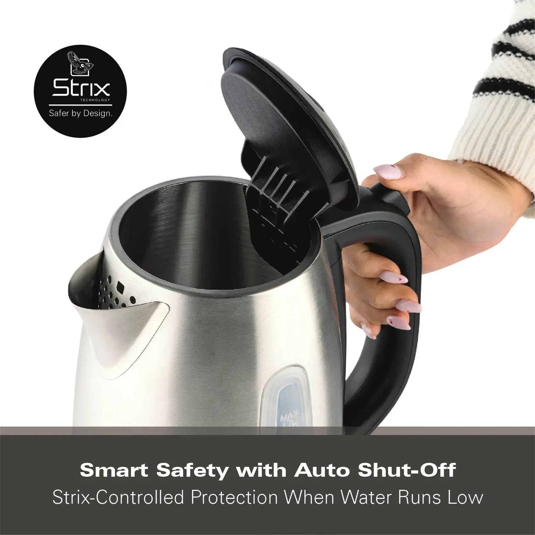Hamilton Beach Rise Stainless Steel 1.7L Kettle - Brushed - Image 6