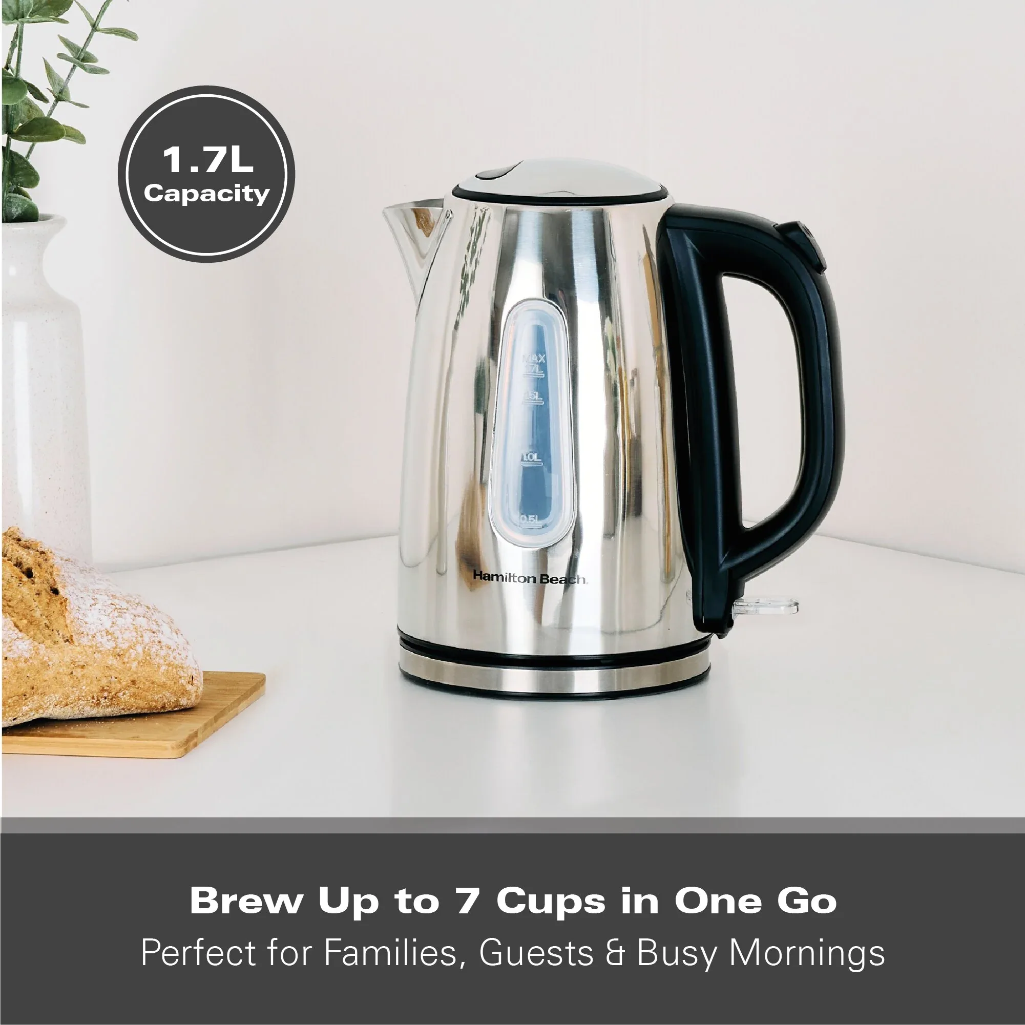 Hamilton Beach Rise Stainless Steel 1.7L Kettle - Polished - Image 6