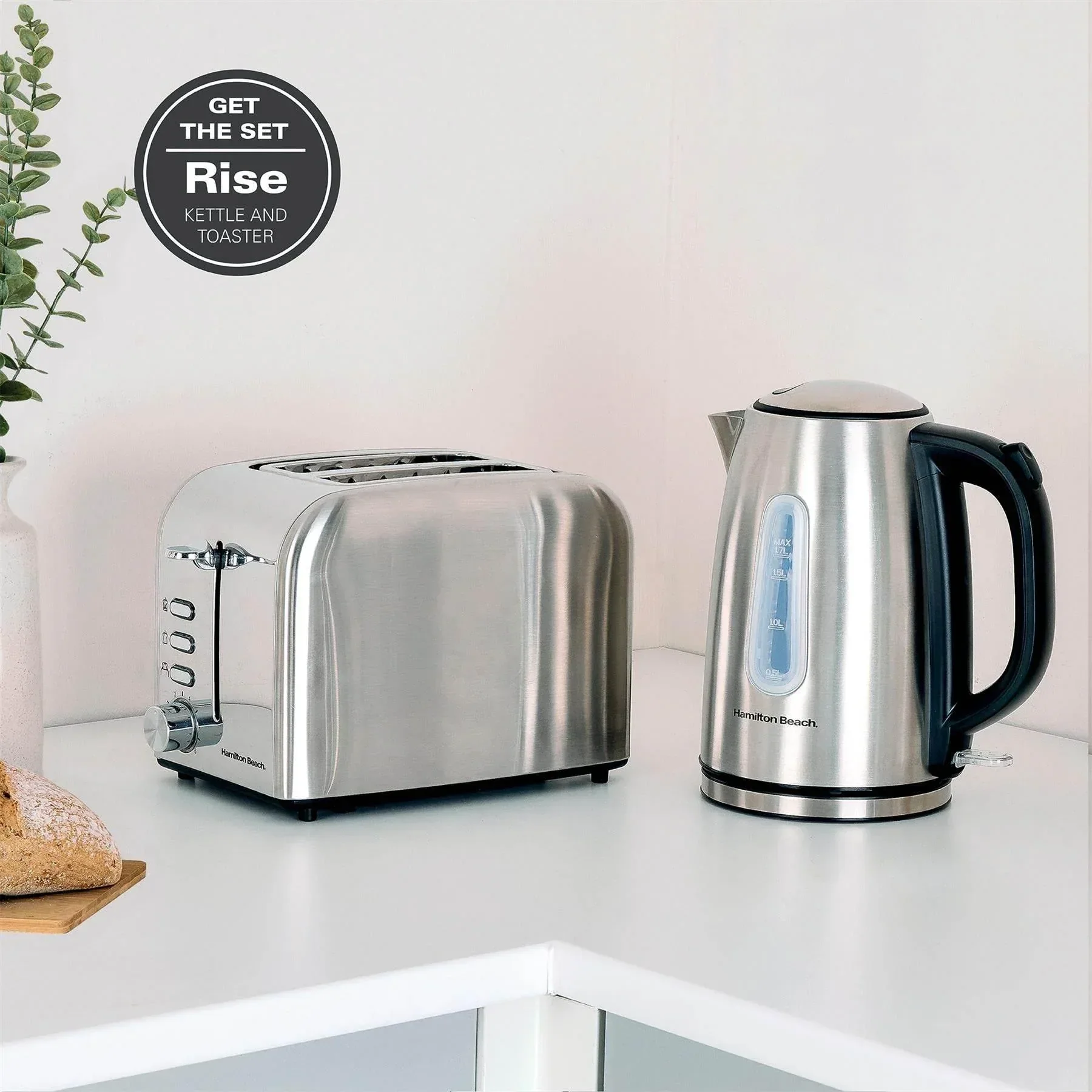 Hamilton Beach Rise Kettle & 2 Slice Toaster Set - Brushed - Image 7