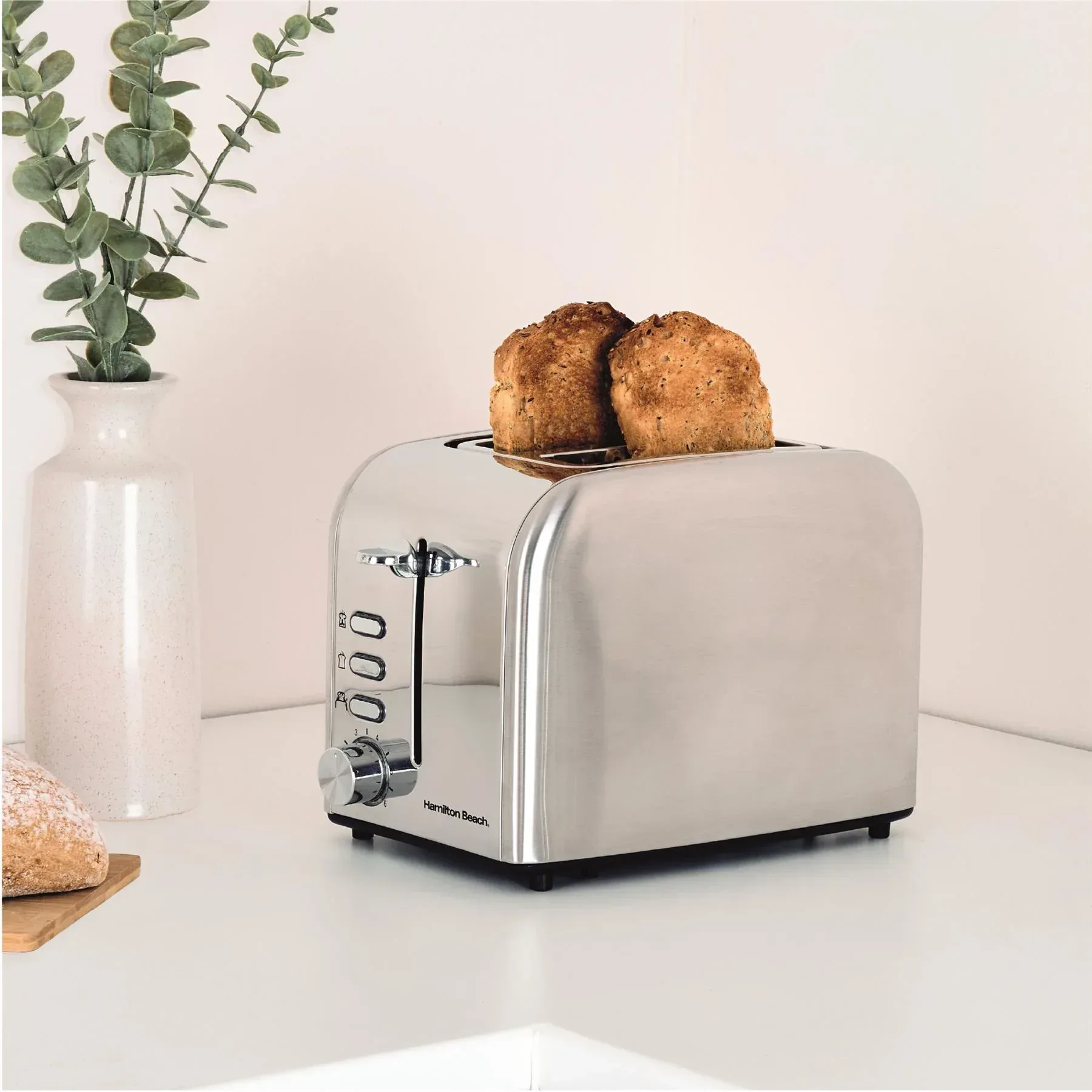 Hamilton Beach Rise Polished Kettle, 2 Slice Toaster & Deep Fill Sandwich Toaster Set - Silver - Image 3