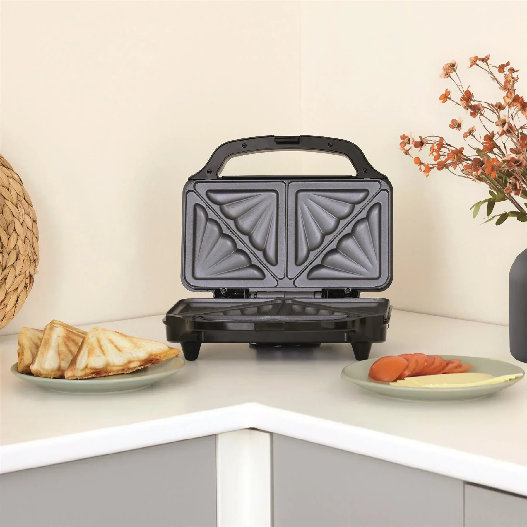 Hamilton Beach Rise Polished Kettle, 2 Slice Toaster & Deep Fill Sandwich Toaster Set - Silver - Image 6