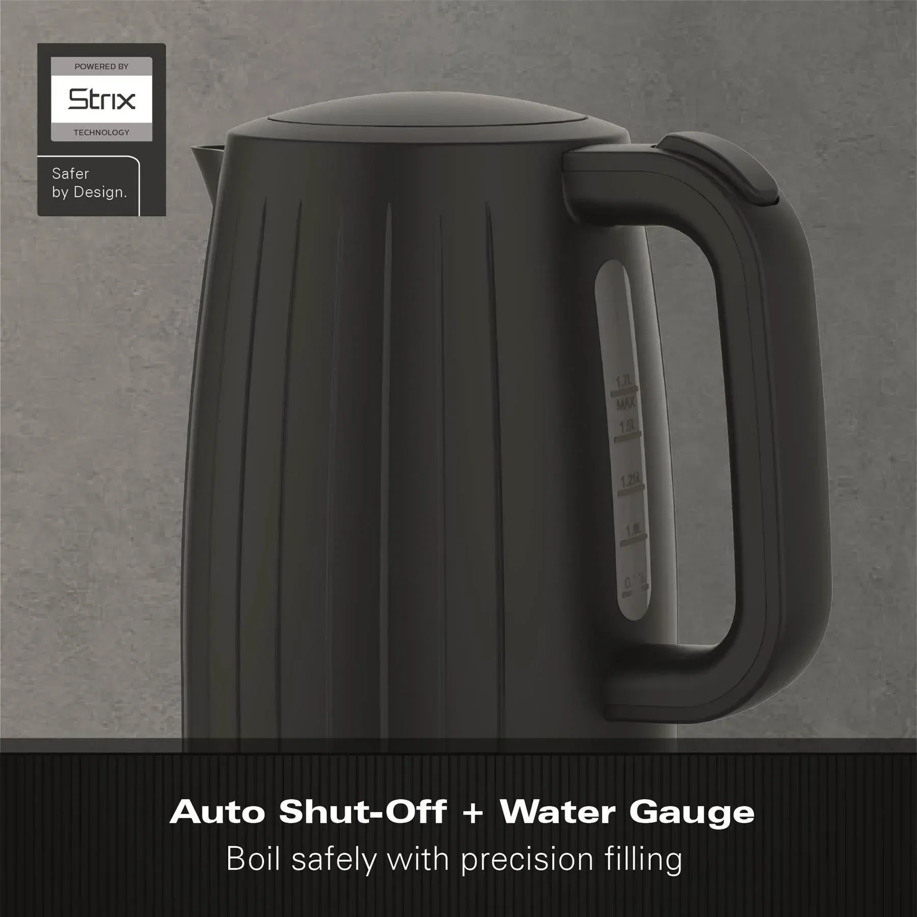Hamilton Beach Stealth 1.7L Textured Kettle - Matte Black - Image 9