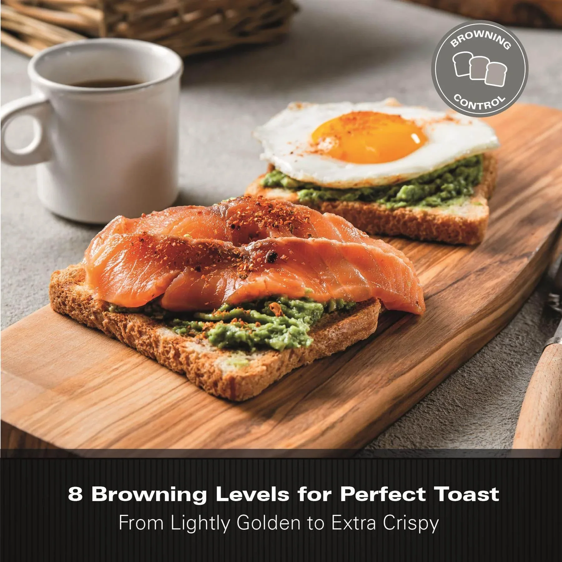 Hamilton Beach Stealth 2 Slice Textured Toaster - Matte Black - Image 6