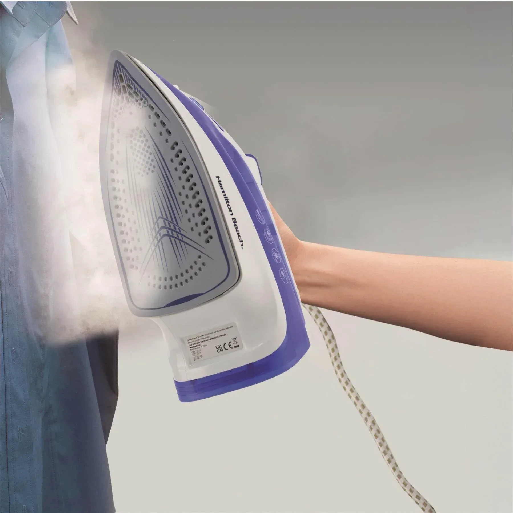 Hamilton Beach SteamMax 2200W Steam Iron - Blue & White - Image 11