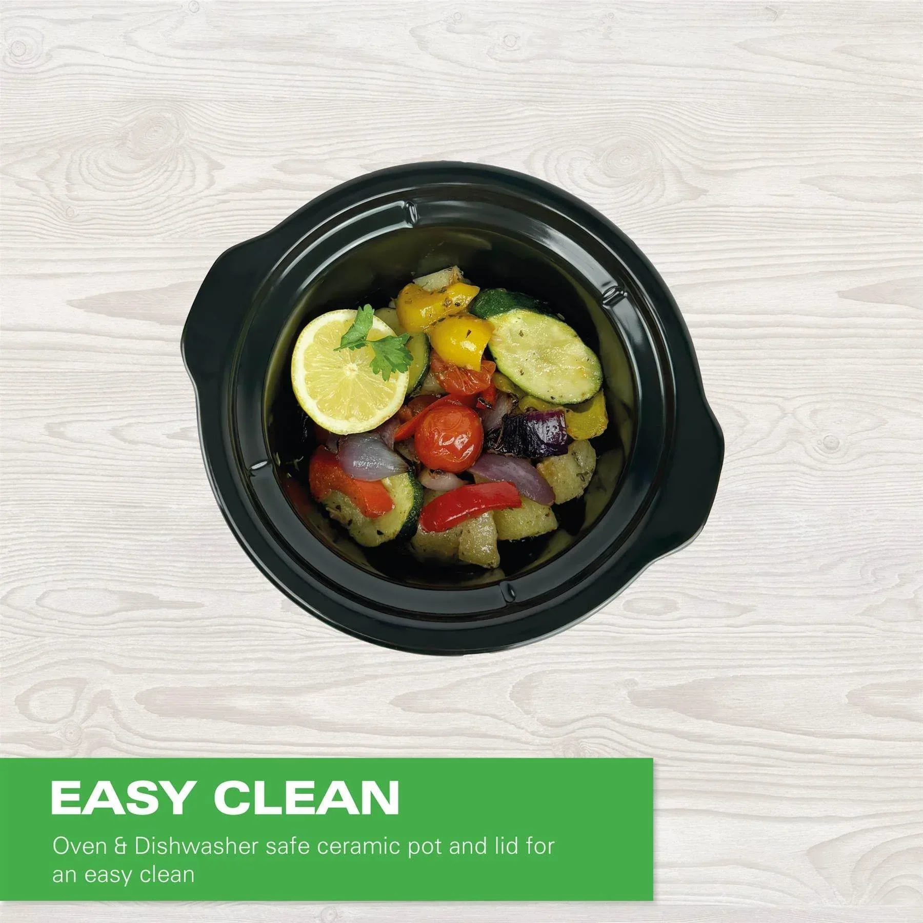 Hamilton Beach The Mighty Mini 1.8L Slow Cooker - Silver - Image 4